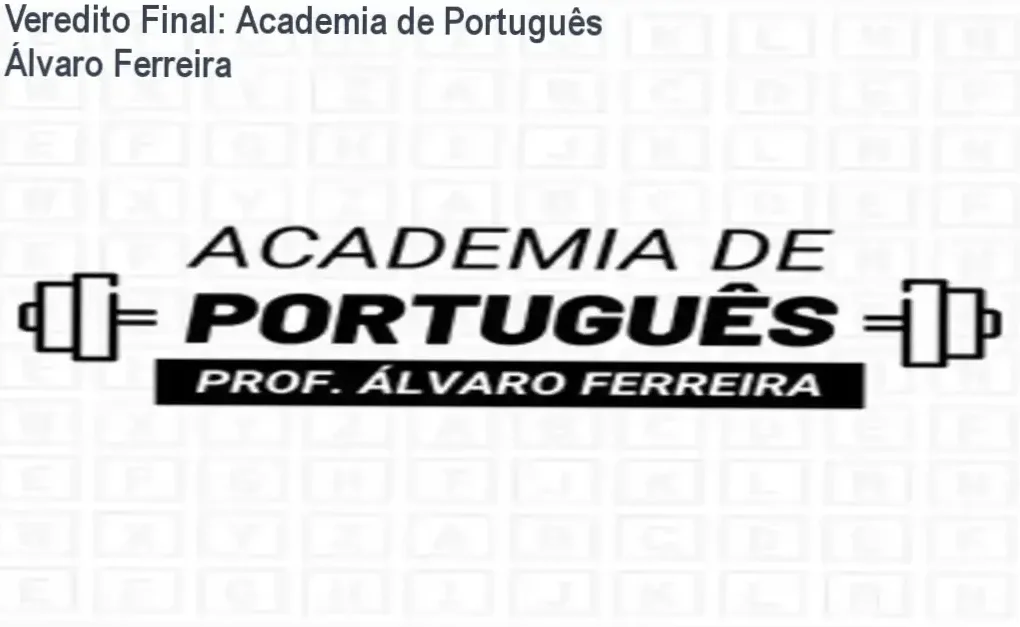 Interface do curso Academia de Português de Álvaro Ferreira com foco em resolução de questões de concursos