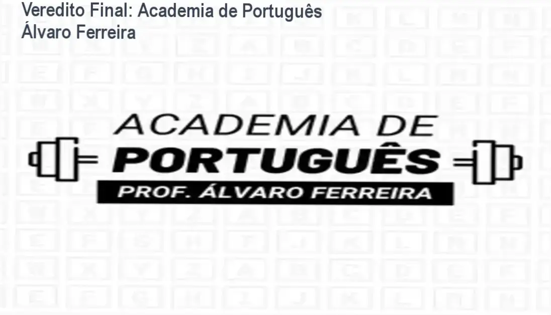 Interface do curso Academia de Português de Álvaro Ferreira com foco em resolução de questões de concursos