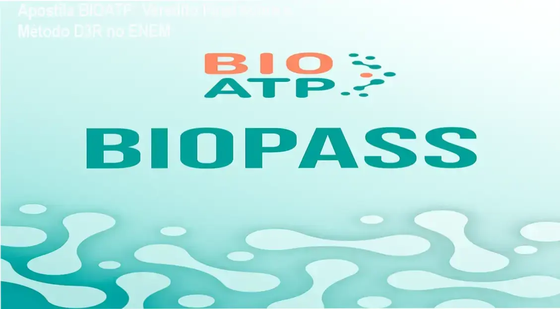 Estudante utilizando a Apostila BIOATP e o Método D3R para estudos de biologia do ENEM