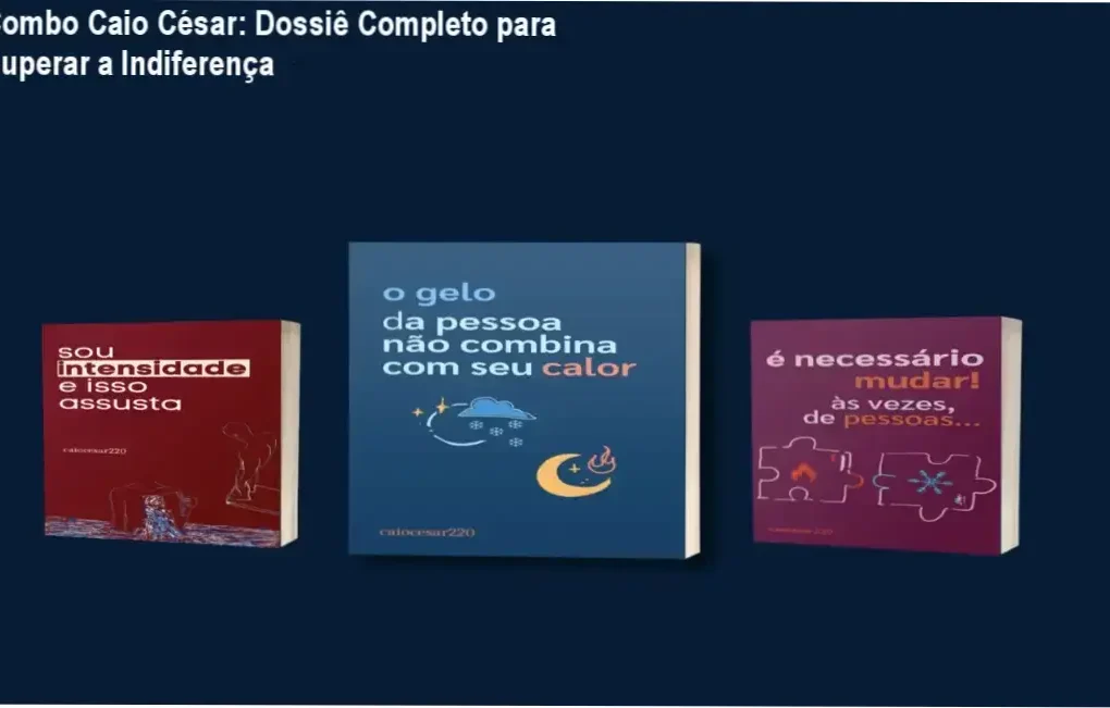 Capa do combo de livros de Caio César da Silva sobre intensidade emocional e superação