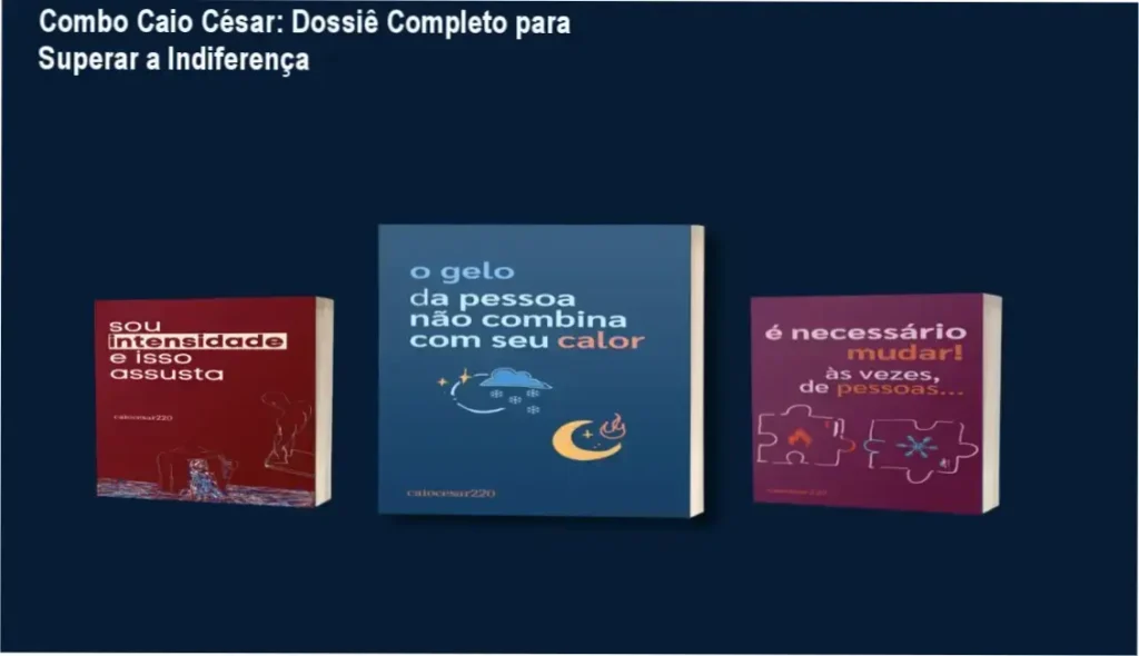 Capa do combo de livros de Caio César da Silva sobre intensidade emocional e superação