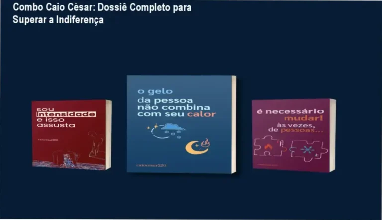 Capa do combo de livros de Caio César da Silva sobre intensidade emocional e superação