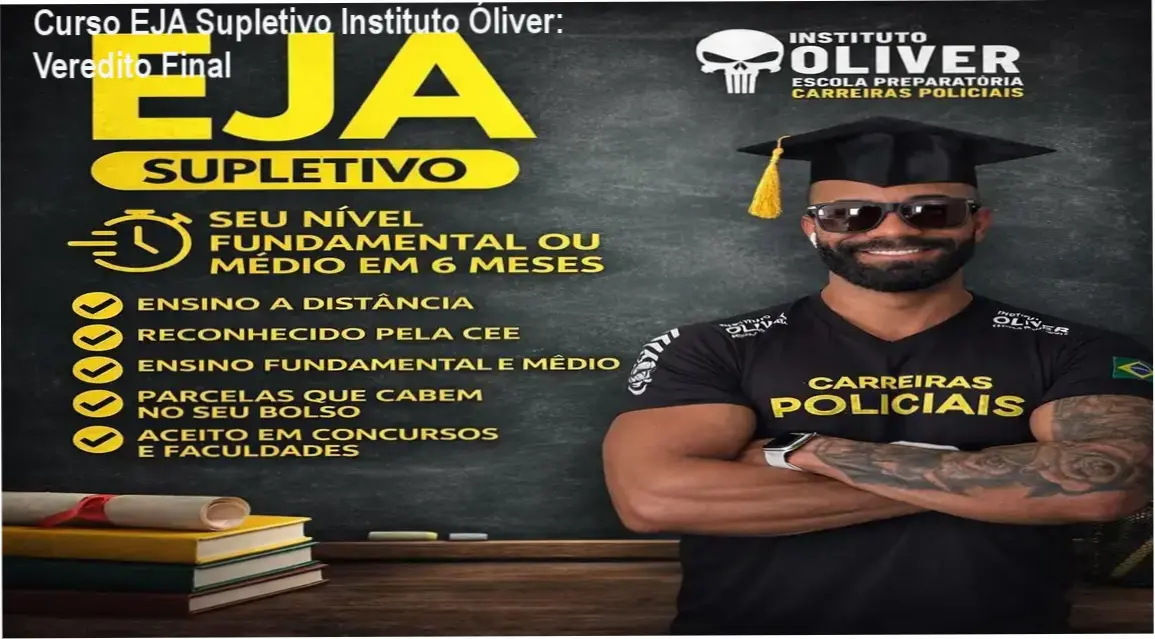 Certificado de conclusão do Curso EJA Supletivo do Instituto Óliver em dispositivo digital