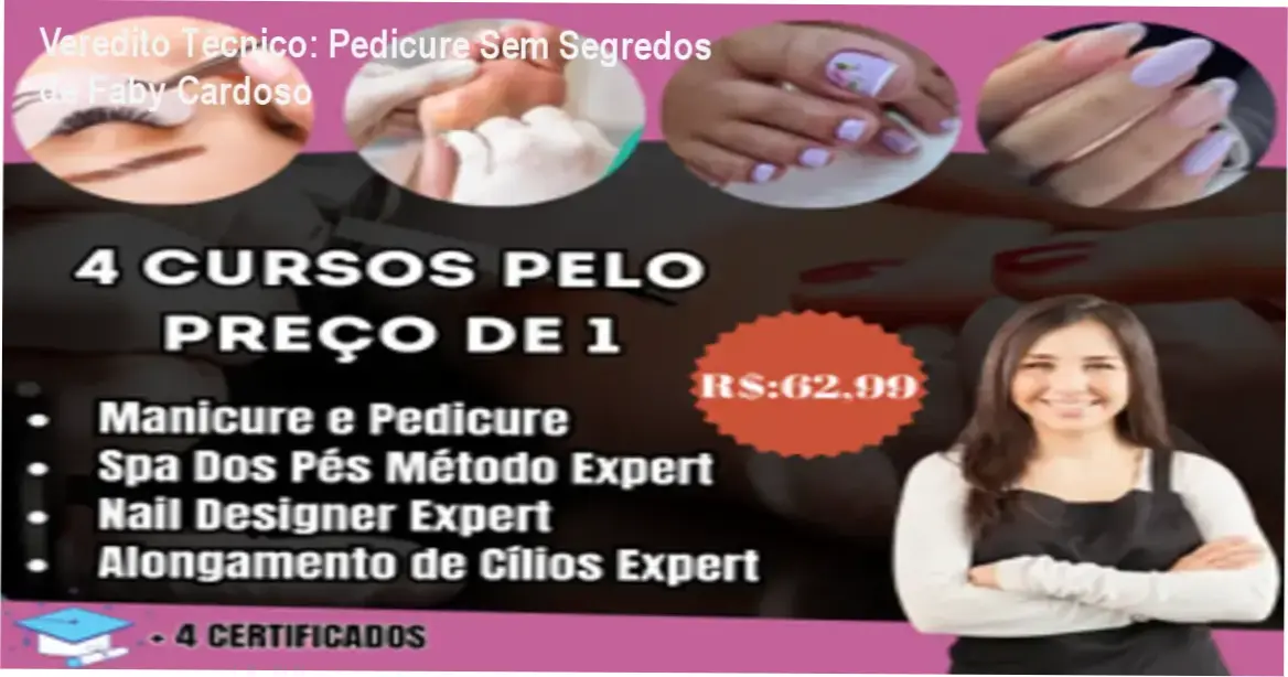 Curso Pedicure Sem Segredos de Faby Cardoso: bastidores da plataforma e módulos de aula