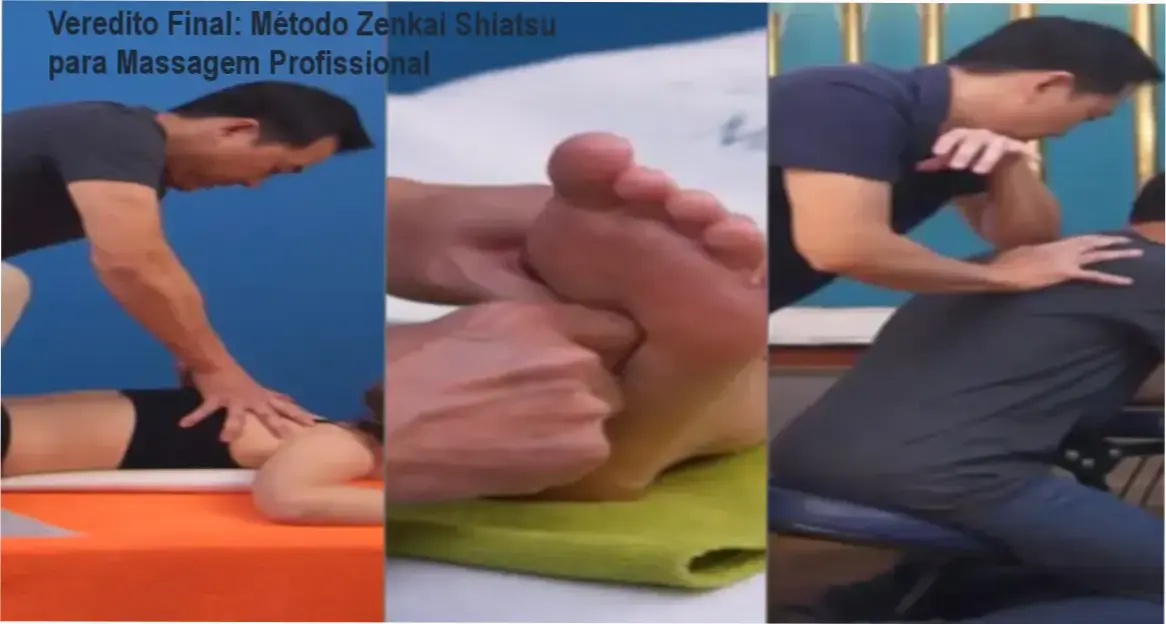 Profissional aplicando a técnica de Zenkai Shiatsu para alívio de tensões musculares