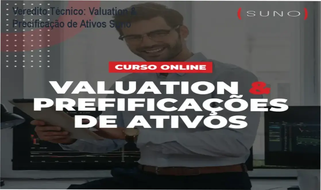 Interface do curso de Valuation e Precificação de Ativos da Suno Research com foco em análise fundamentalista