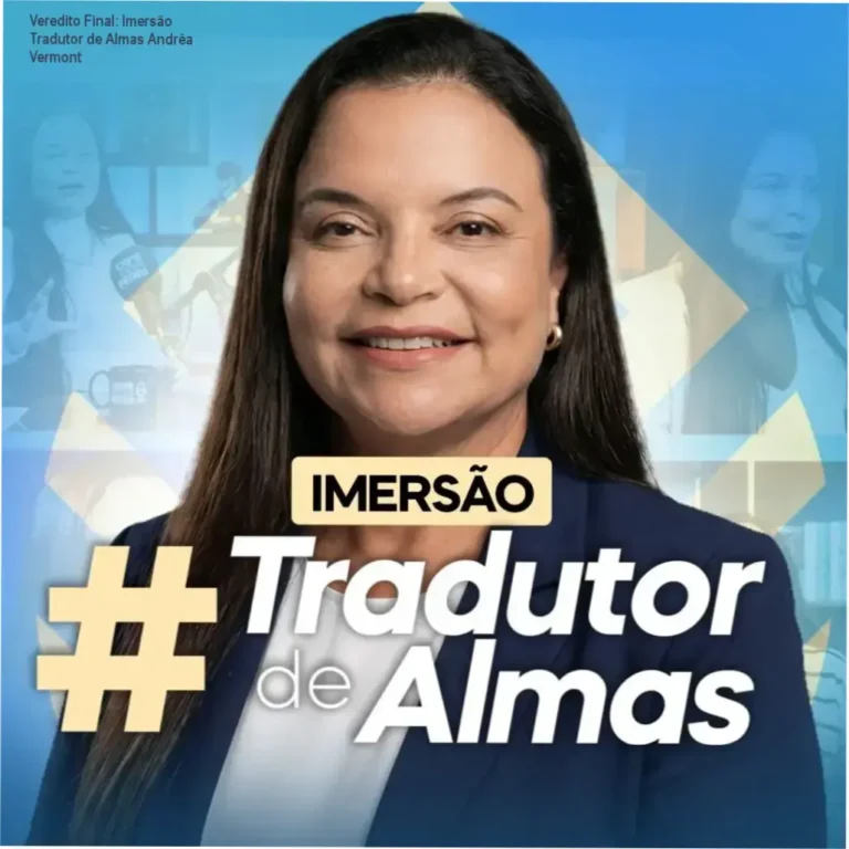 Dra. Andréa Vermont apresentando a metodologia da Imersão Tradutor de Almas para desbloqueio emocional