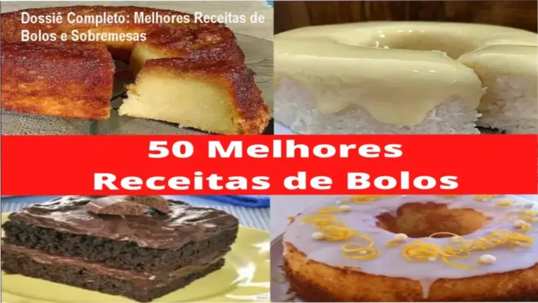 Variedade de bolos caseiros e gourmet do guia Melhores Receitas de Bolos