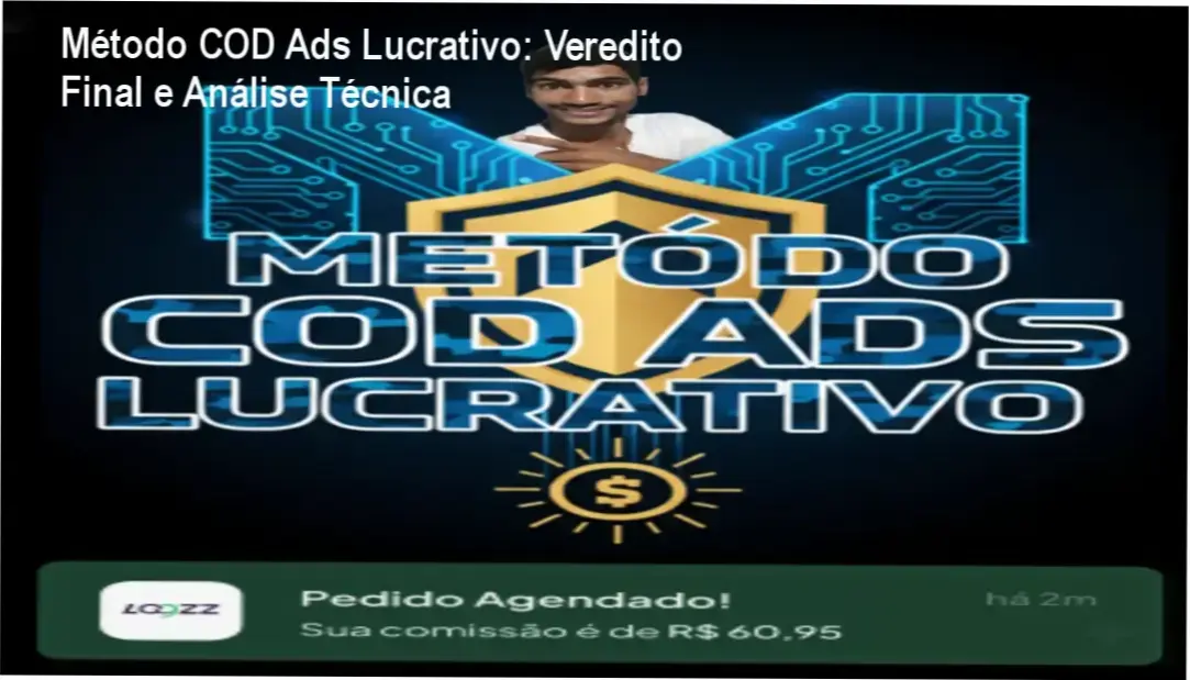 Representação do fluxo de vendas do Método COD Ads Lucrativo com anúncios e entrega