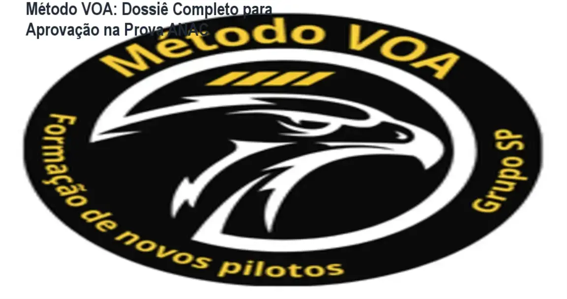 Interface do curso Método VOA com módulos de teoria para Piloto Privado da ANAC