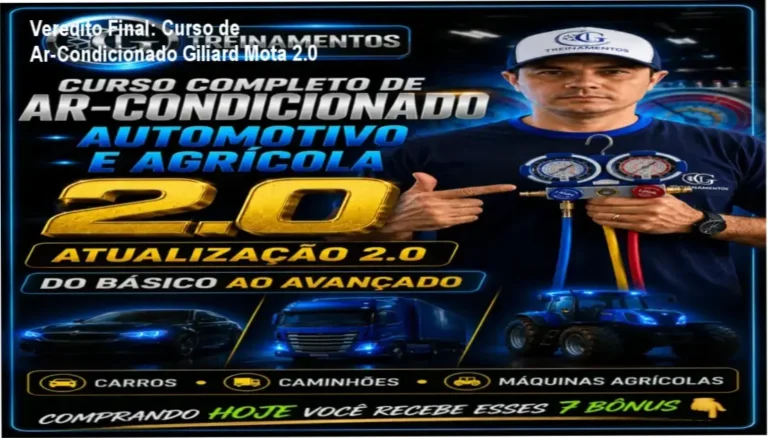 Profissional aplicando técnicas de refrigeração automotiva do curso Giliard Mota